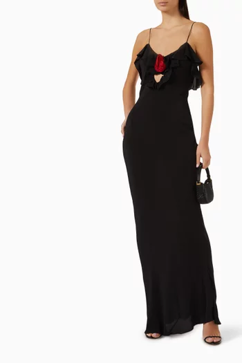 Esperanza Maxi Dress in Crepe de Chine