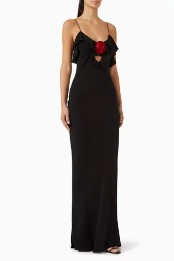Esperanza Maxi Dress in Crepe de Chine