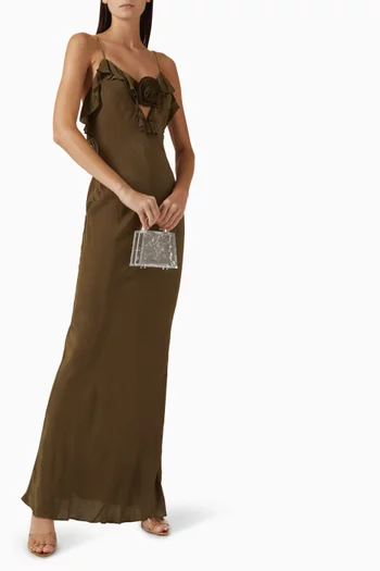 Esperanza Maxi Dress in Crepe de Chine
