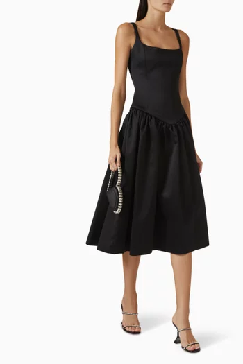 Lola Midi Dress in Satin