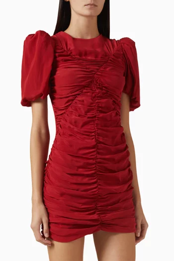 Marceline Mini Dress in Crepe de Chine