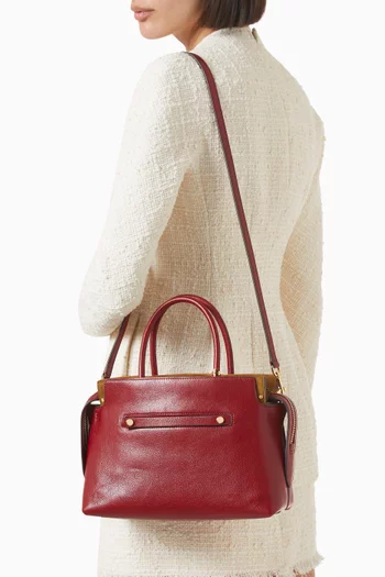 Mercer Textured Satchel Bag in Leather