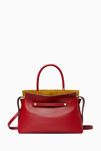Mercer Textured Satchel Bag in Leather