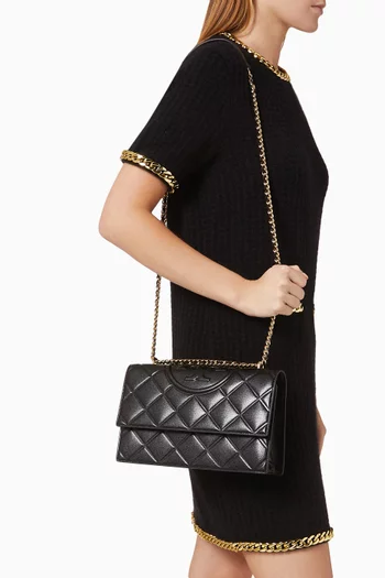Fleming Convertible Shoulder Bag in Quilted Leather