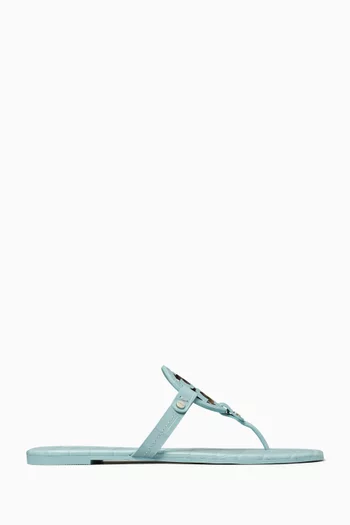Miller Sandals in Croc-embossed Leather