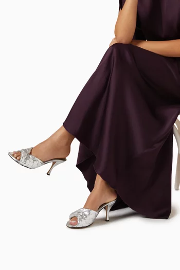 Blink 80 Mule Sandals in Intrecciato Leather