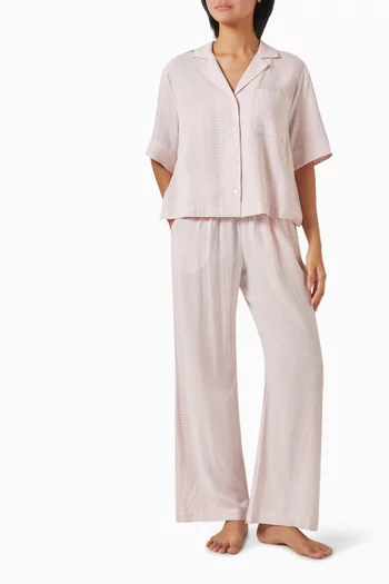 Nautico Long Pyjama Set in ECOVERO™ Viscose & Cotton