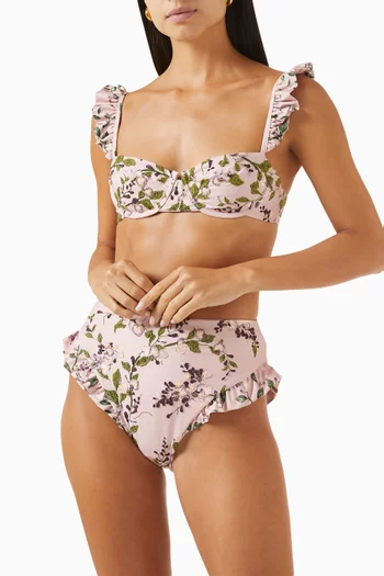 Kiwi Wisteria Bikini Bra