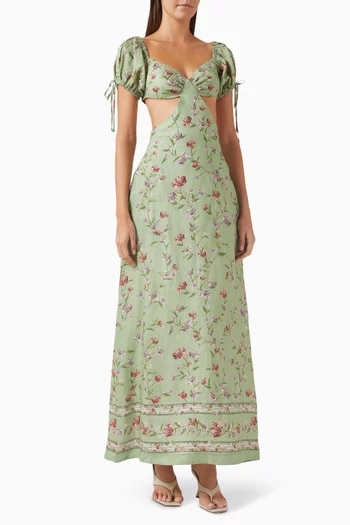 Cielo Honeysuckle Maxi Dress in Cotton