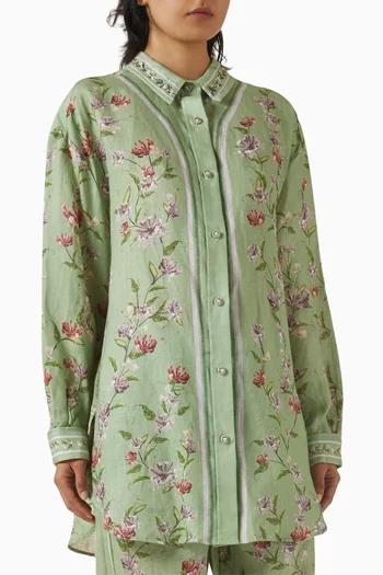 Cecilia Honeysuckle Shirt in Linen