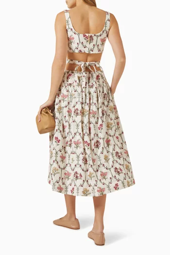 Totumo Orquidea Midi Dress in Linen