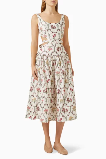Totumo Orquidea Midi Dress in Linen
