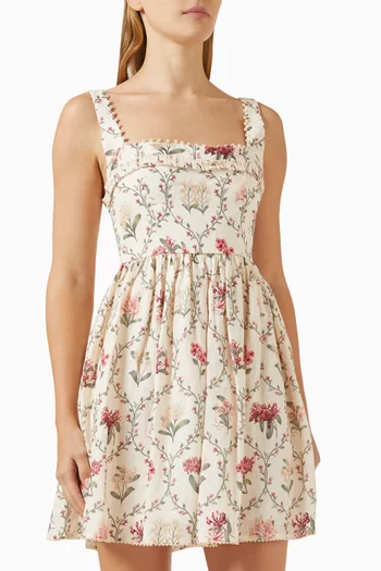Barbara Orquidea Mini Dress in Linen