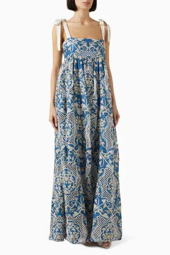 Verbena Ribbons Maxi Dress