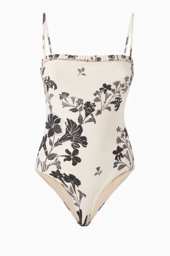 Ruffle-trim One-piece Swimsuit