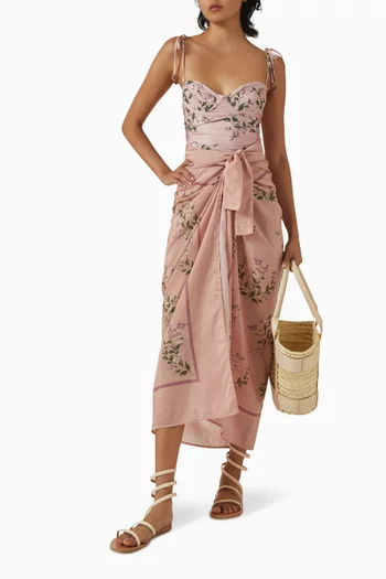 Lavanda Wisteria Pareo in Cotton & Silk