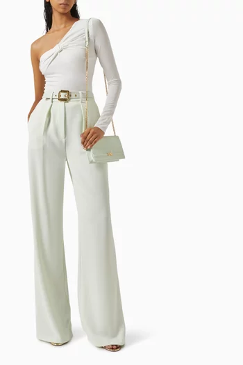 Belted Pants in Crêpe