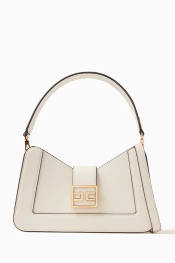 Medium Logo Shoulder Bag in Faux Leather