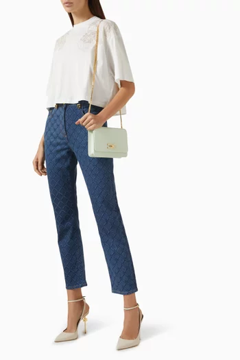 Small Shoulder Bag in Tumbled Faux Leather