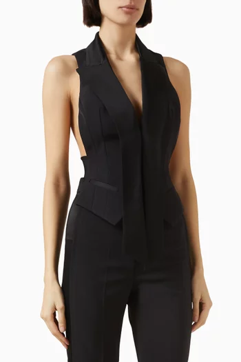 Tuxedo Waistcoat in Crepe