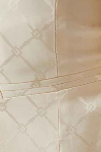 Jacquard Diamond Waistcoat in Satin
