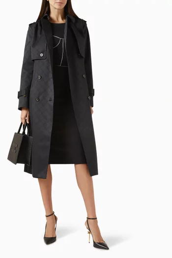 Trench Coat in Jacquard-fabric