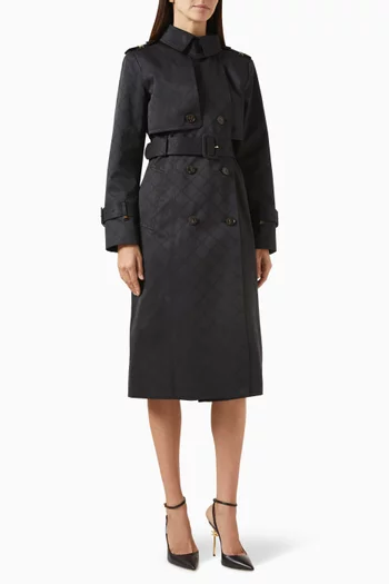 Trench Coat in Jacquard-fabric