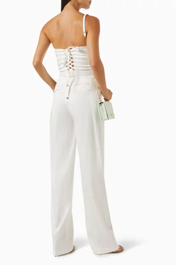 Strapless Belted Jumpsuit