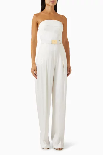 Strapless Belted Jumpsuit