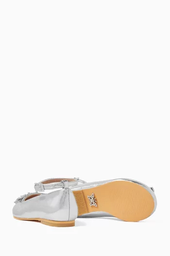 Angelina Ballet Flats in Metallic Leather