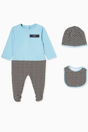 Monogram 3-piece Gift Set Set in Cotton