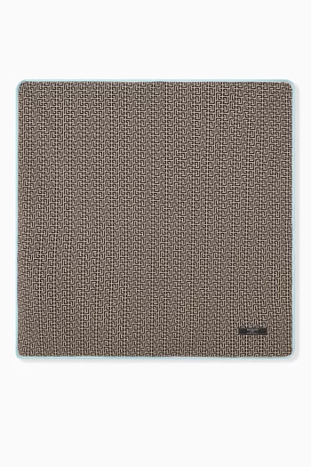 Logo Pattern Blanket in Jacquard Fabric