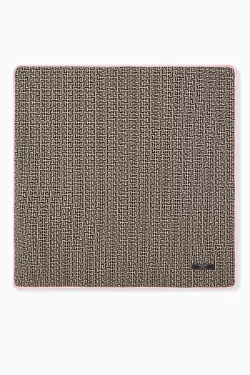Logo Pattern Blanket in Jacquard Fabric