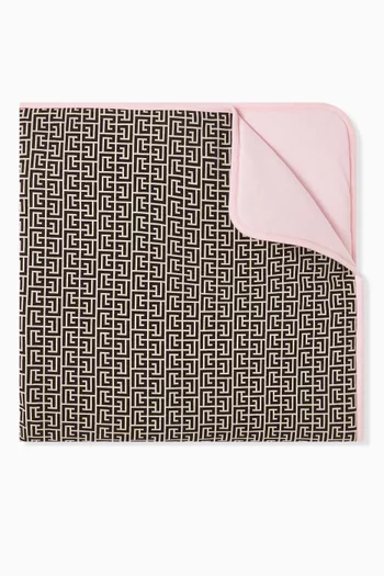 Logo Pattern Blanket in Jacquard Fabric