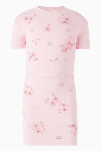 Floral-embroidered Sweater