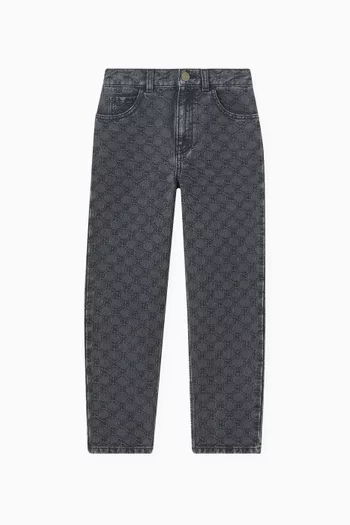 GG Pants in Denim Jacquard
