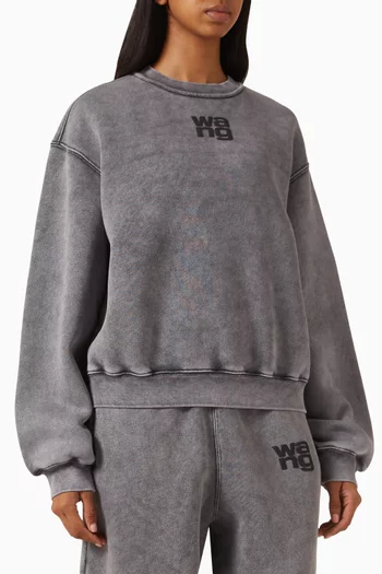 Puffed Logo Sweatshirt in Cotton-terry