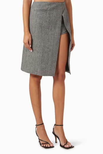 سكورت آين متوسط الطول مزيج صوف