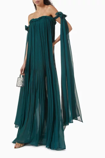 Camilla Draped Maxi Dress in Viscose