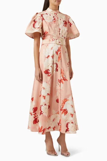 Bianca Midi Dress in Cotton