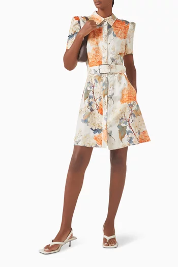 Bronte Mini Dress in Linen-blend