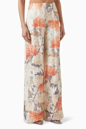 Luisa Wide-leg Pants in Linen-blend
