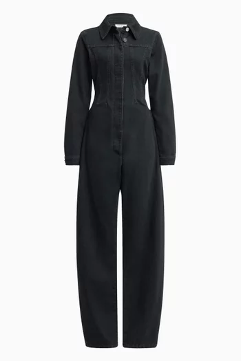 Barrel-leg Jumpsuit in Denim