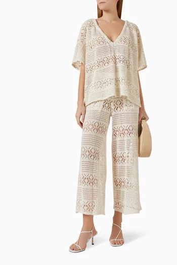 Gia Poncho Top in Crochet