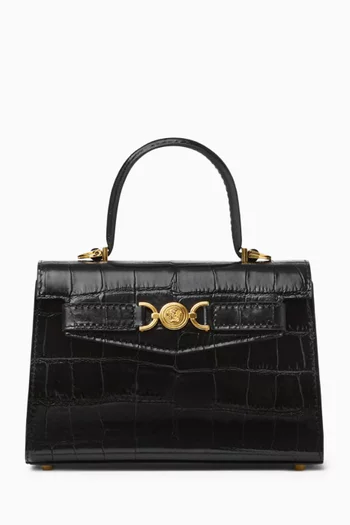 حقيبة ميدوسا 95 صغيرة بيد علوية جلد بنقشة جلد التمساح