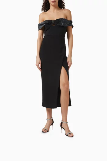 صندل اساسان مرصع بكريستال بكعب 90 مم ستان