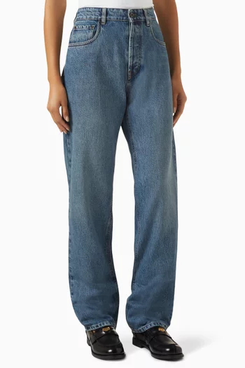Straight-leg Jeans in Cotton-denim