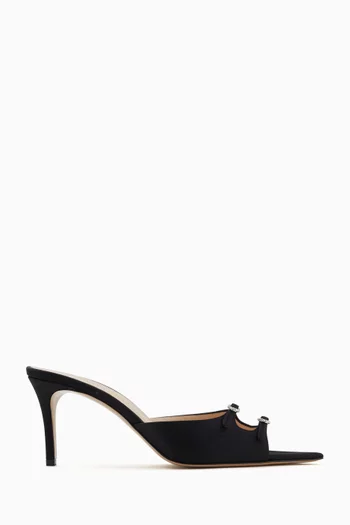 Carol 75 Crystal Mules in Satin