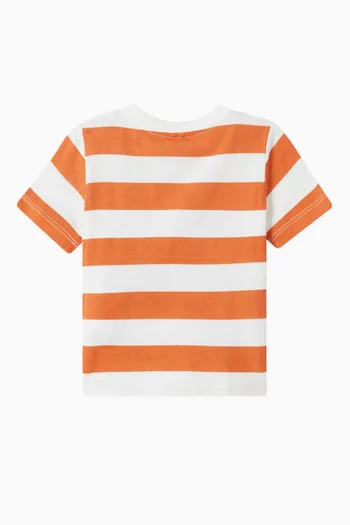 Bunny Magician Striped T-shirt in Organic Cotton