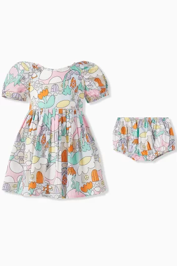 Floral Dress & Bloomers in Organic Cotton